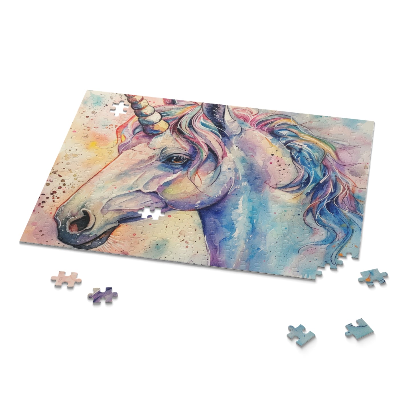 "Whimsical Watercolor Unicorn Jigsaw Puzzle for Unicorn Lovers - Hours of Fun and Relaxation"