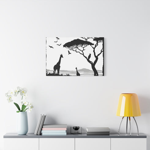 Woodland Deer & Pine Forest Silhouette — Canvas Wall Art — Product Detail View 7