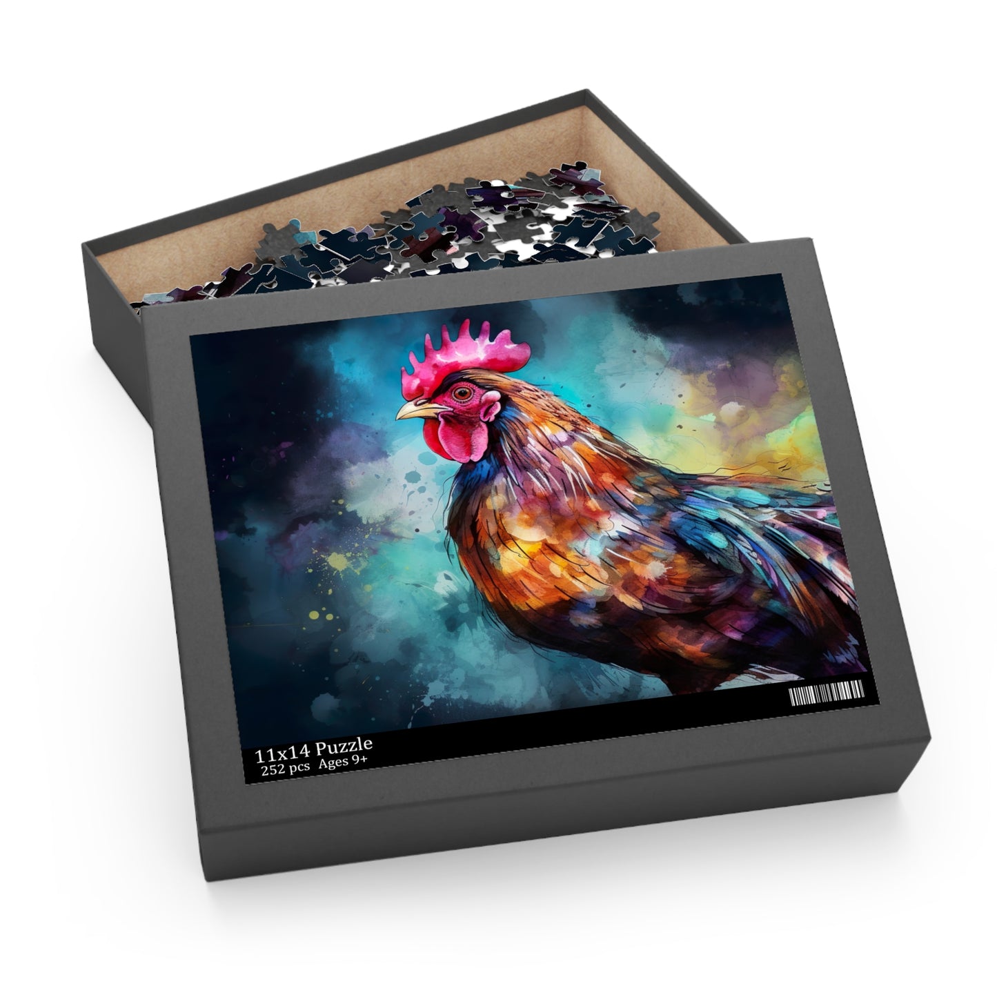 Colorful Rooster Chicken Jigsaw Puzzle - Perfect for Animal Lovers & Puzzle Enthusiasts of All Ages - Hours of Entertainment & Relaxation