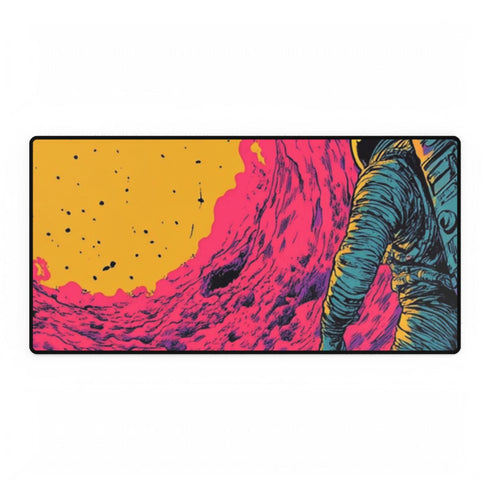 Retro 1970s Sci-Fi Comic Book Art — XXL Gaming Desk Mat — Full Top-Down Artwork View
