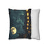 Moonlight Temple with Levitating Torches (Edition II) — 40×40 Cushion Cover — Soft Brushed Fabric Texture Close-Up