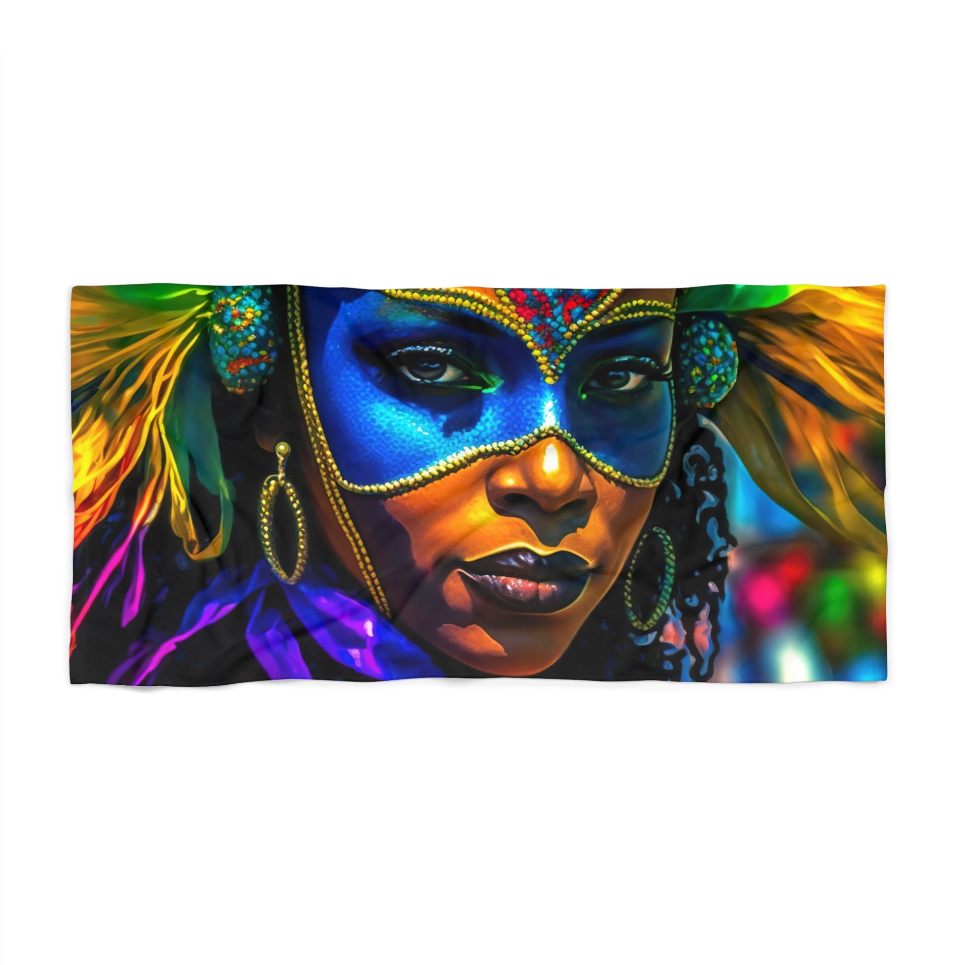 Experience the spirit of Rio Carnival with our Sambadrome Rio Beach Towel