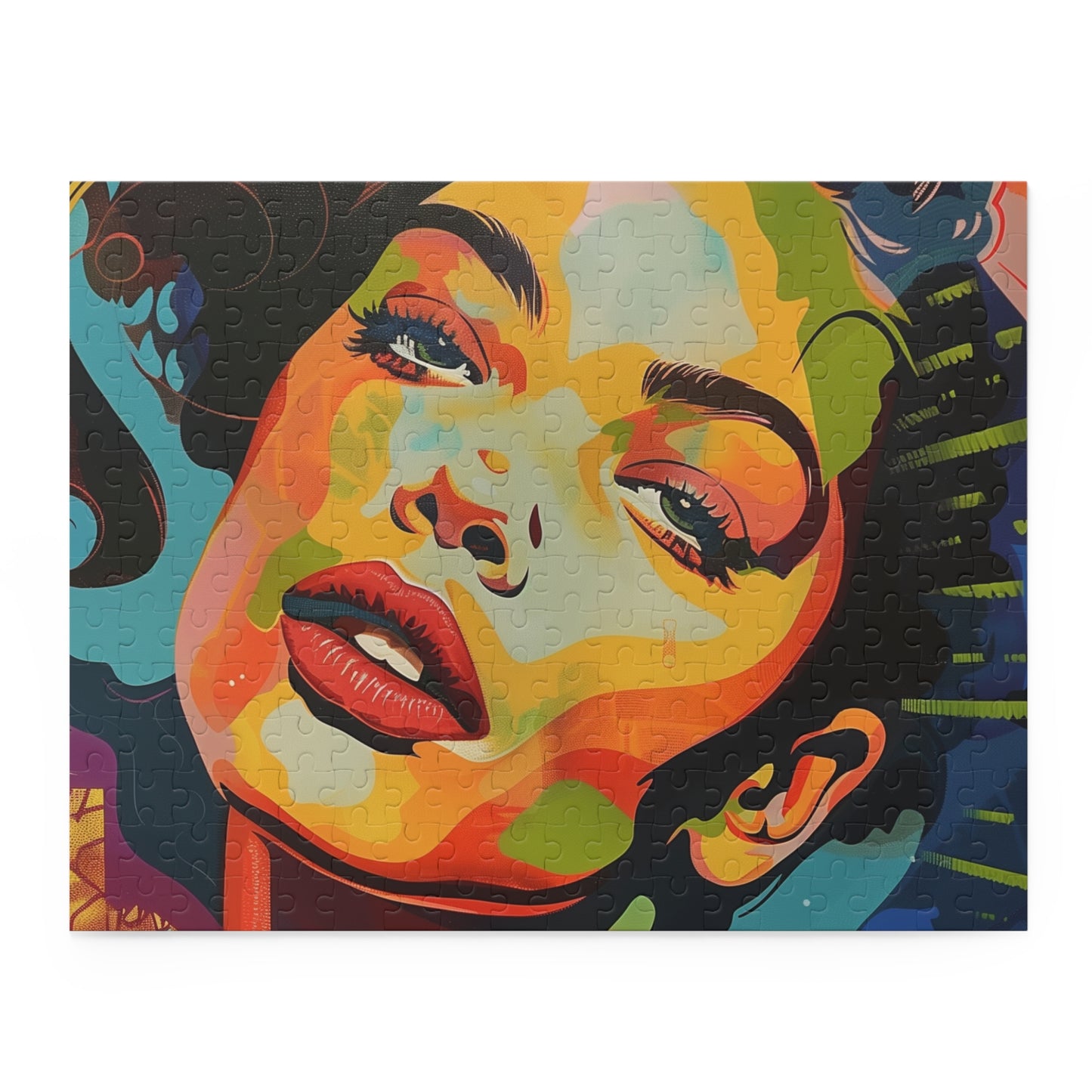 Colorful and Unique Pop Art Portrait Jigsaw Puzzle for Artistic Flair in Any Space