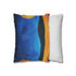 Sunflower Field under Double Moons (Edition II) — 40×40 Cushion Cover — Soft Brushed Fabric Texture Close-Up