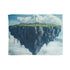 Floating Sky Island Chained to Mountain (Edition II) — Plush Fleece Throw Blanket — Full Flat Artwork View