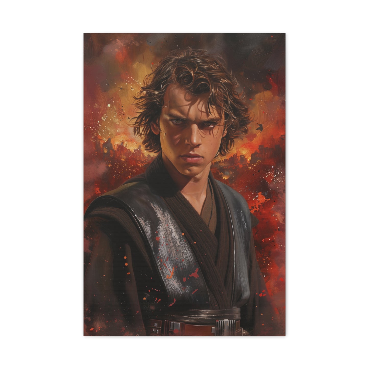 making it a must-have for any Star Wars fan. The vivid colors and dynamic composition bring this iconic moment to life on your wall.