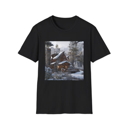 Mountain Sanctuary: A Rustic Cabin Getaway | T-Shirt | DTG, Men's Clothing, Regular fit, T-Shirts, Unisex, Women's Clothing | Prints with Passion