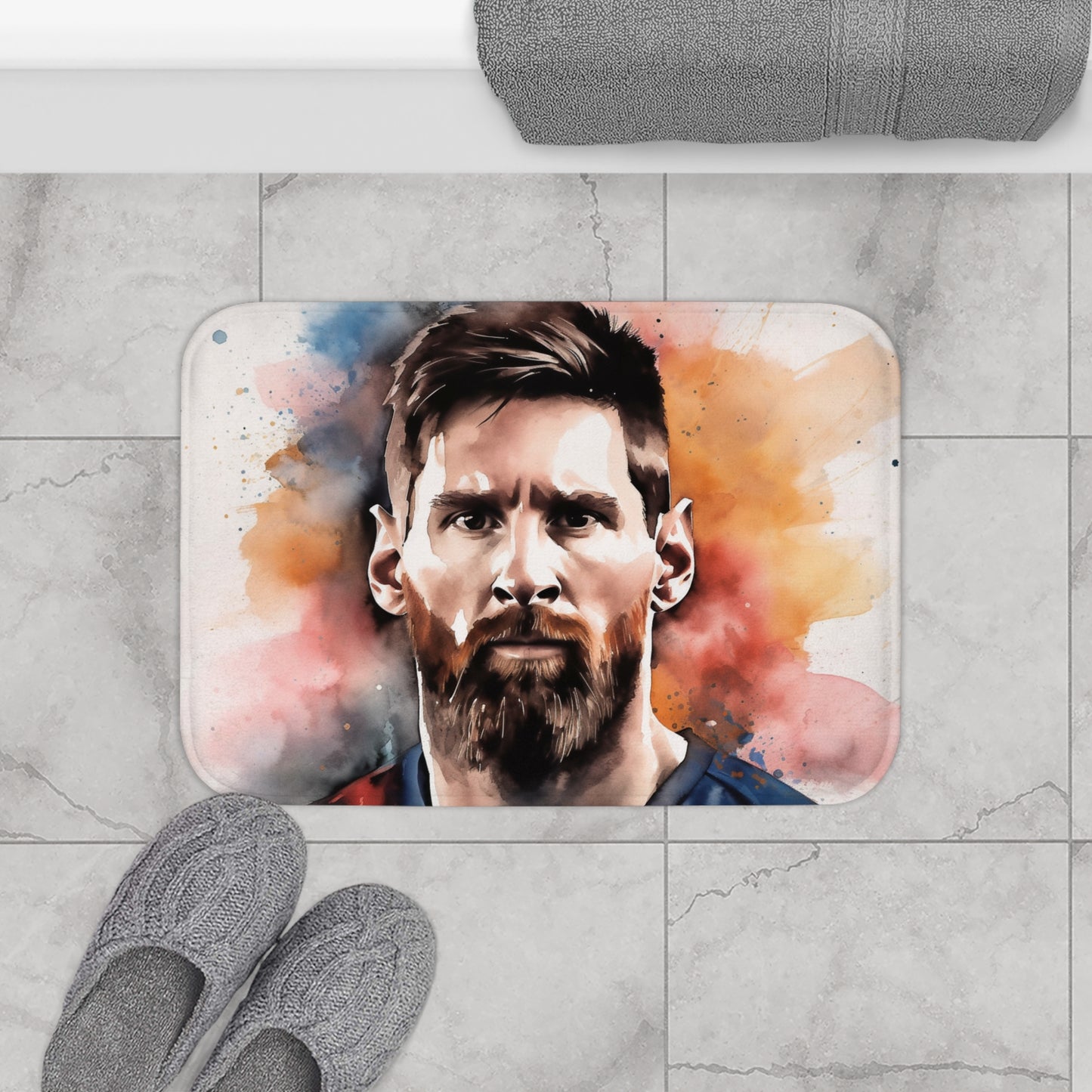 Messi Goal Bath Mat | Bath Mats | Bath, Bathroom, Home & Living, Indoor, Sublimation | Prints with Passion