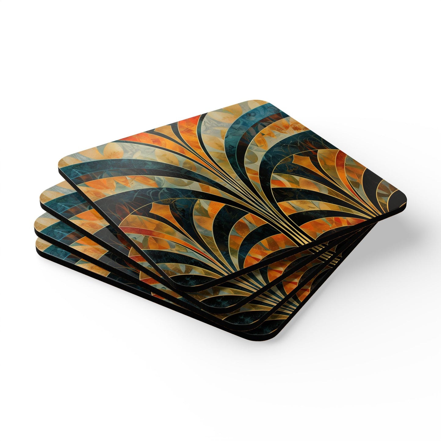 Chic Abstract Art Deco Coasters