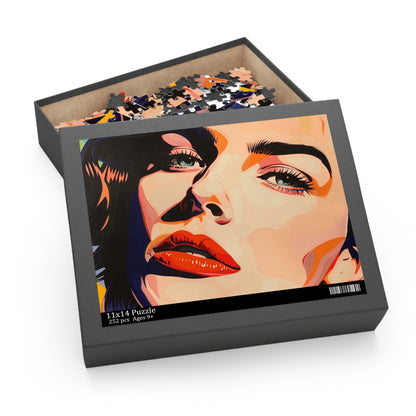 Colorful Pop Art Portrait Jigsaw Puzzle - Bold, vibrant colors and intricate details make this puzzle a fun challenge for art enthusiasts.