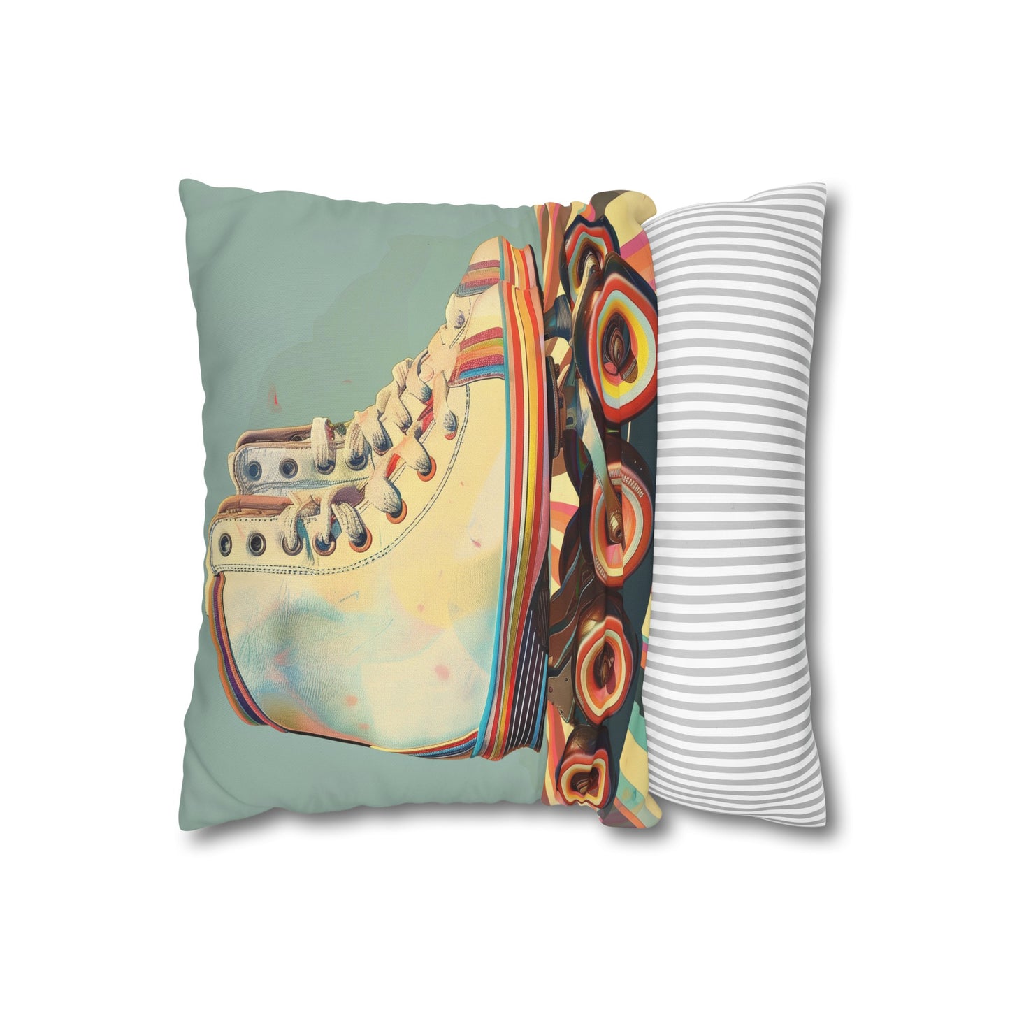 "Roller Skate Dreams Pillowcase - High-Quality, Comfortable, and Stylish Retro Skates Design for All Seasons. Makes a Great Gift!"