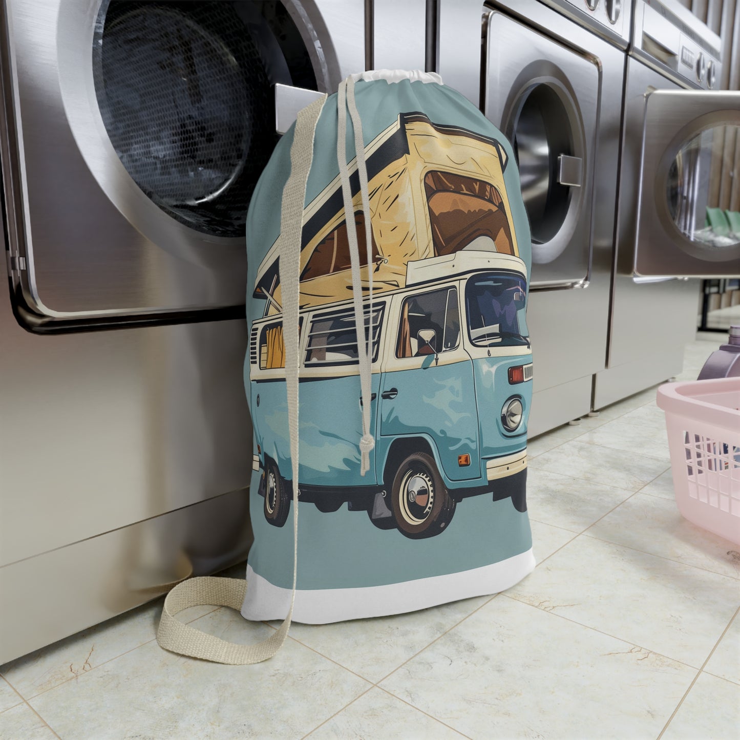 Retro Camper Van Laundry Bag | Home Decor | Accessories, All Over Print, AOP, Bags, Laundry, Sublimation | Prints with Passion