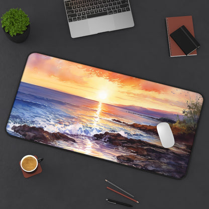 Ocean Sunrise Desk Mat | Desk Mat | Accessories, Back-to-School, Desk, Fall Bestsellers, Home & Living, Mouse pad, Mouse Pads, Mousepad, Seasonal Picks, Stationery, TikTok | Prints with Passion