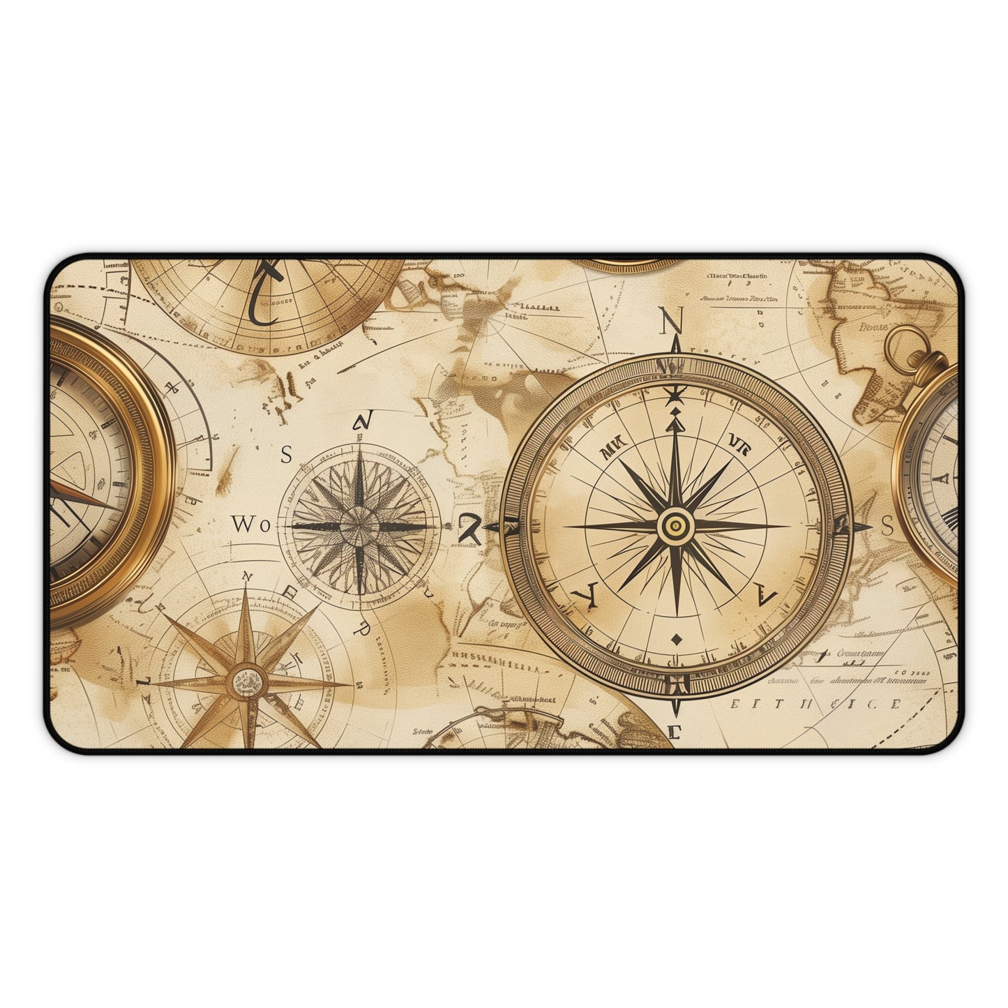 Vintage Maps Desk Mouse Pad - Protect your desk in style with this durable and nostalgic mat featuring antique maps. Ideal for any workspace!