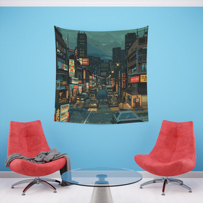 Pixel Power: A Retro Gaming Tapestry | Wall Tapestry | All Over Print, AOP, Decor, Halloween, Home & Living, Home Decor, Indoor, Spring Essentials, Sublimation, Tapestry | Prints with Passion