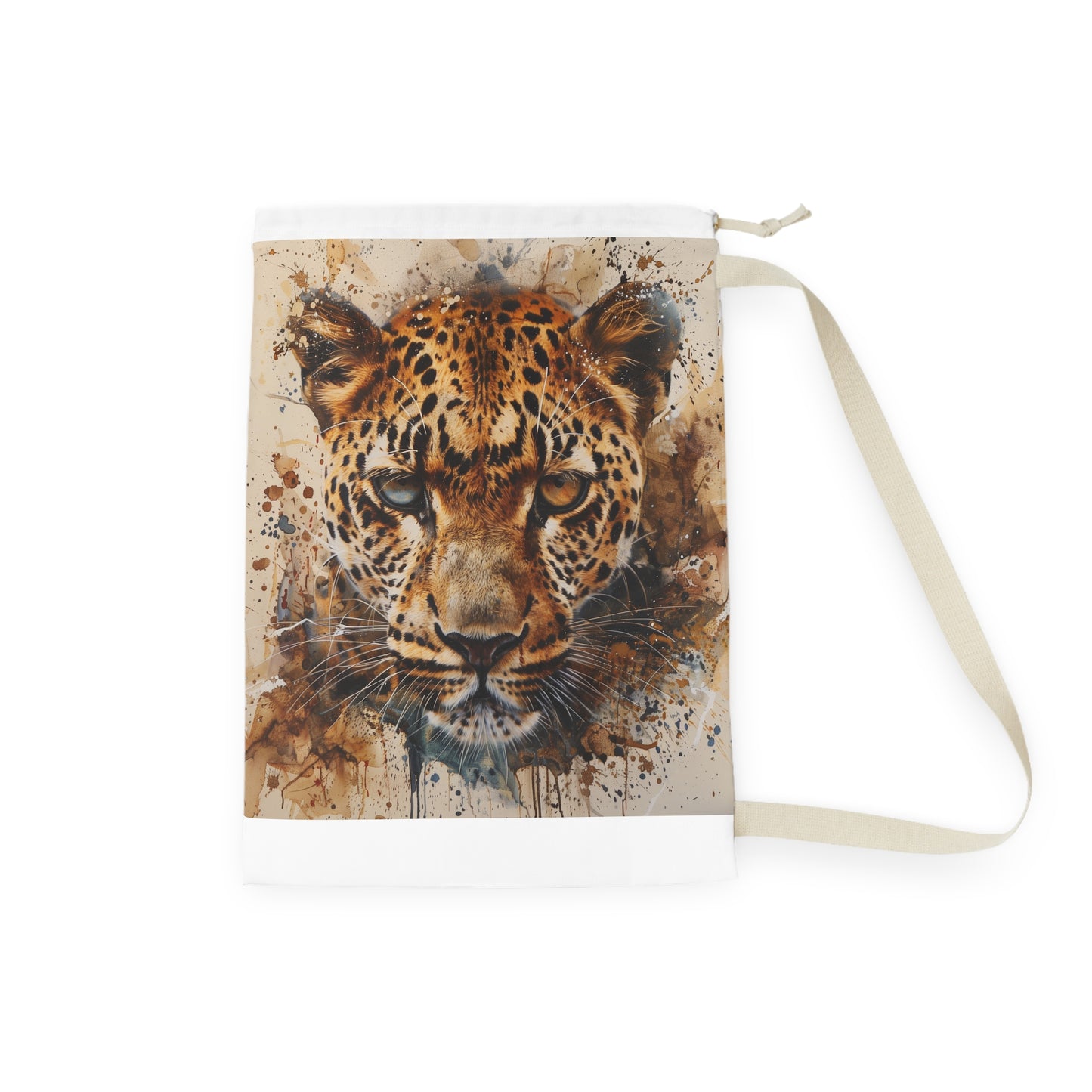 "Stylish Cheetah Print Laundry Bag for Safari-Inspired Laundry Days"