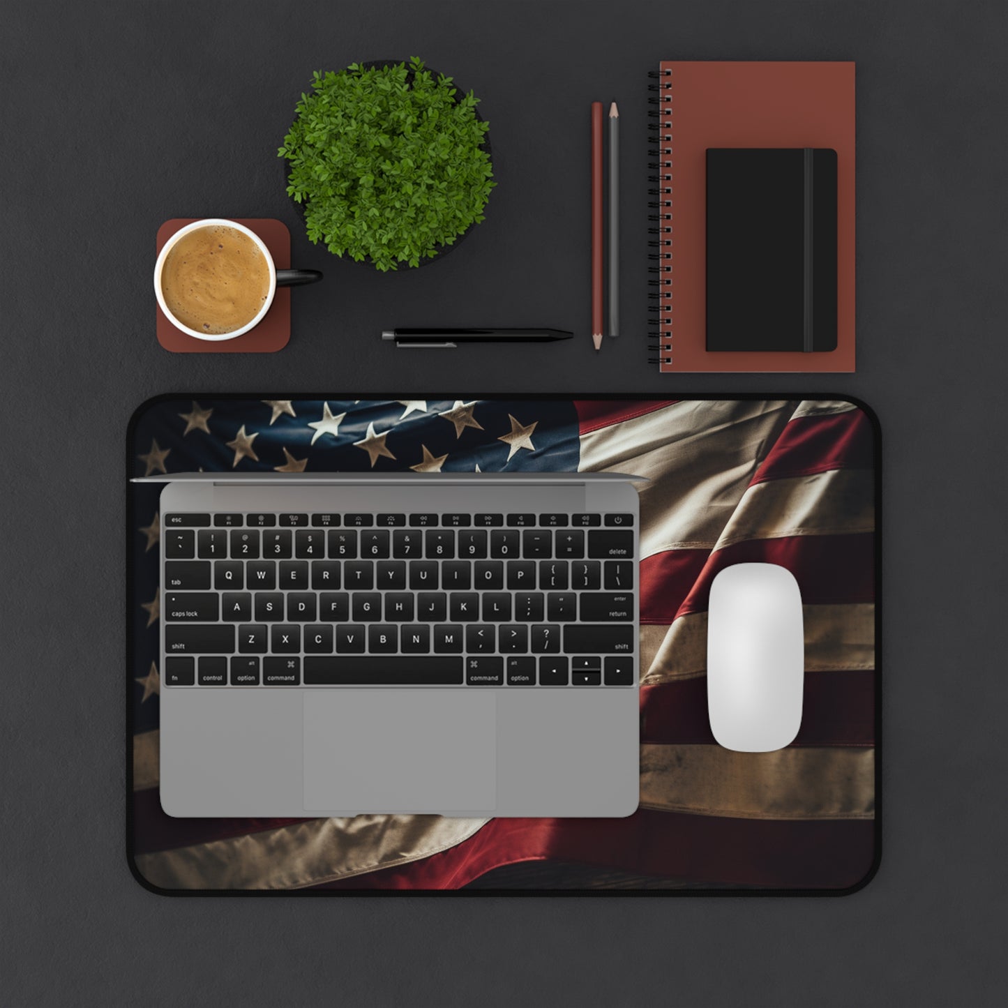 "USA Pride Desk Mat - Protect your desk with patriotic flag design for workspace pride"