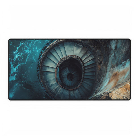 Spiral Staircase Leading into Ocean Tren Gaming XXL Extended Desk Mat
