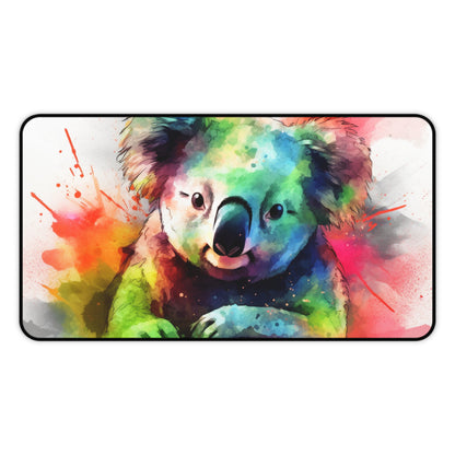 "Charming Koala Watercolor Desk Mat - Protect your workspace with this adorable and whimsical design"