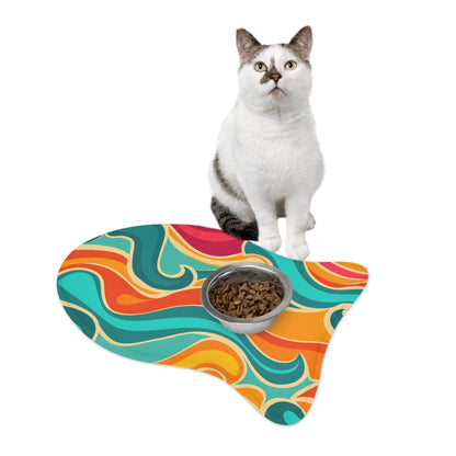 Wave Pattern Pet Feeding Mat