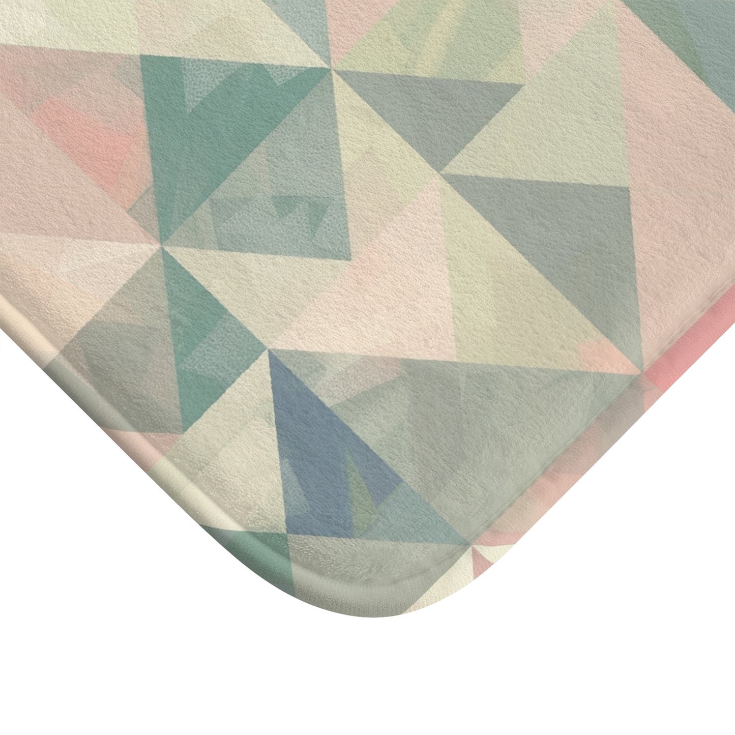 Peachy Geometric Bath Mat