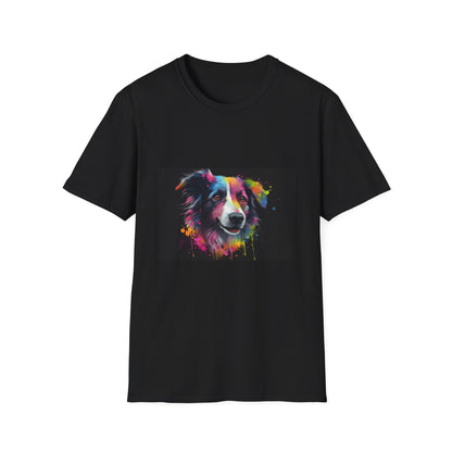 🐾 Collie Adventure: A Watercolor Journey of Exploration and Loyalty | T-Shirt | Cotton, Crew neck, DTG, Men's Clothing, Neck Labels, Regular fit, T-shirts, Women's Clothing | Prints with Passion