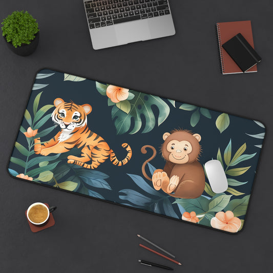 Tiger Jungle Desk Mat | Desk Mat | Accessories, Back-to-School, Desk, Fall Bestsellers, Home & Living, Mouse pad, Mouse Pads, Mousepad, Seasonal Picks, Stationery, TikTok | Prints with Passion