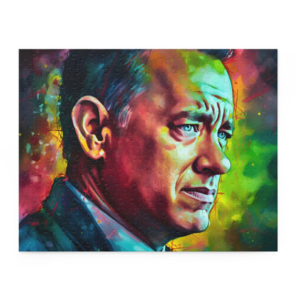 Tom Hanks Neon Watercolor Puzzle