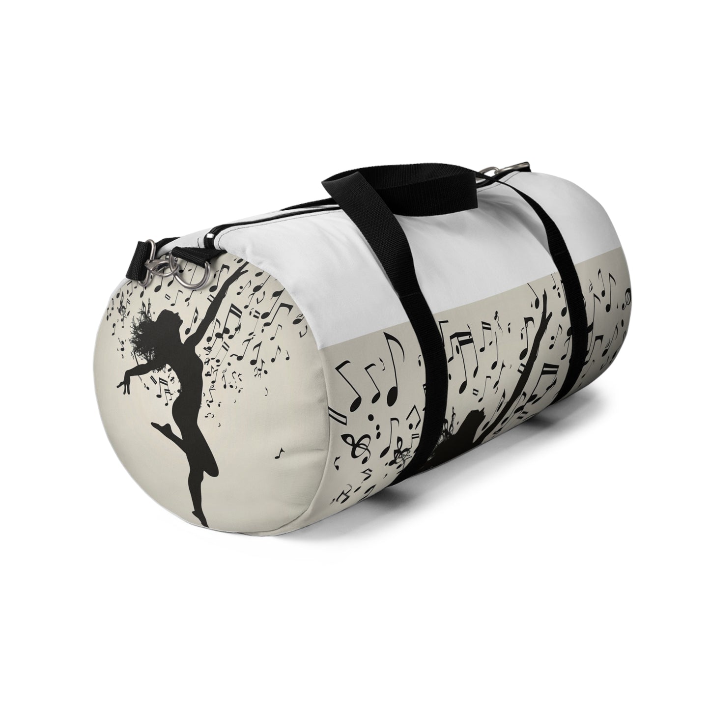 Dancer Note Silhouette Duffel Bag | Duffle Bags | Accessories, All Over Print, AOP, Assembled in the USA, Assembled in USA, Bags, Duffle, Made in the USA, Made in USA | Prints with Passion