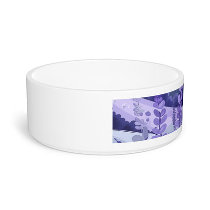 "Lavender Fields Pet Bowl: Bring the tranquil beauty of lavender to your furry friend's mealtime!"