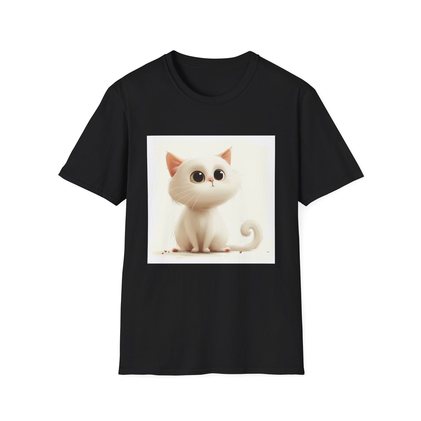 Purrfectly Adorable: Cute Cartoon Cat T-Shirt | T-Shirt | DTG, Men's Clothing, Regular fit, T-Shirts, Unisex, Women's Clothing | Prints with Passion