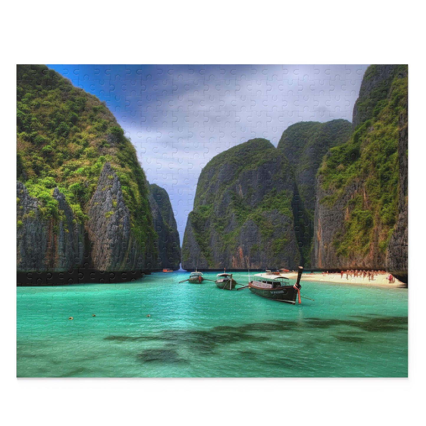 "Thai Paradise Jigsaw Puzzle featuring Koh Phi Phi Lagoon, ideal for relaxation and unwinding"