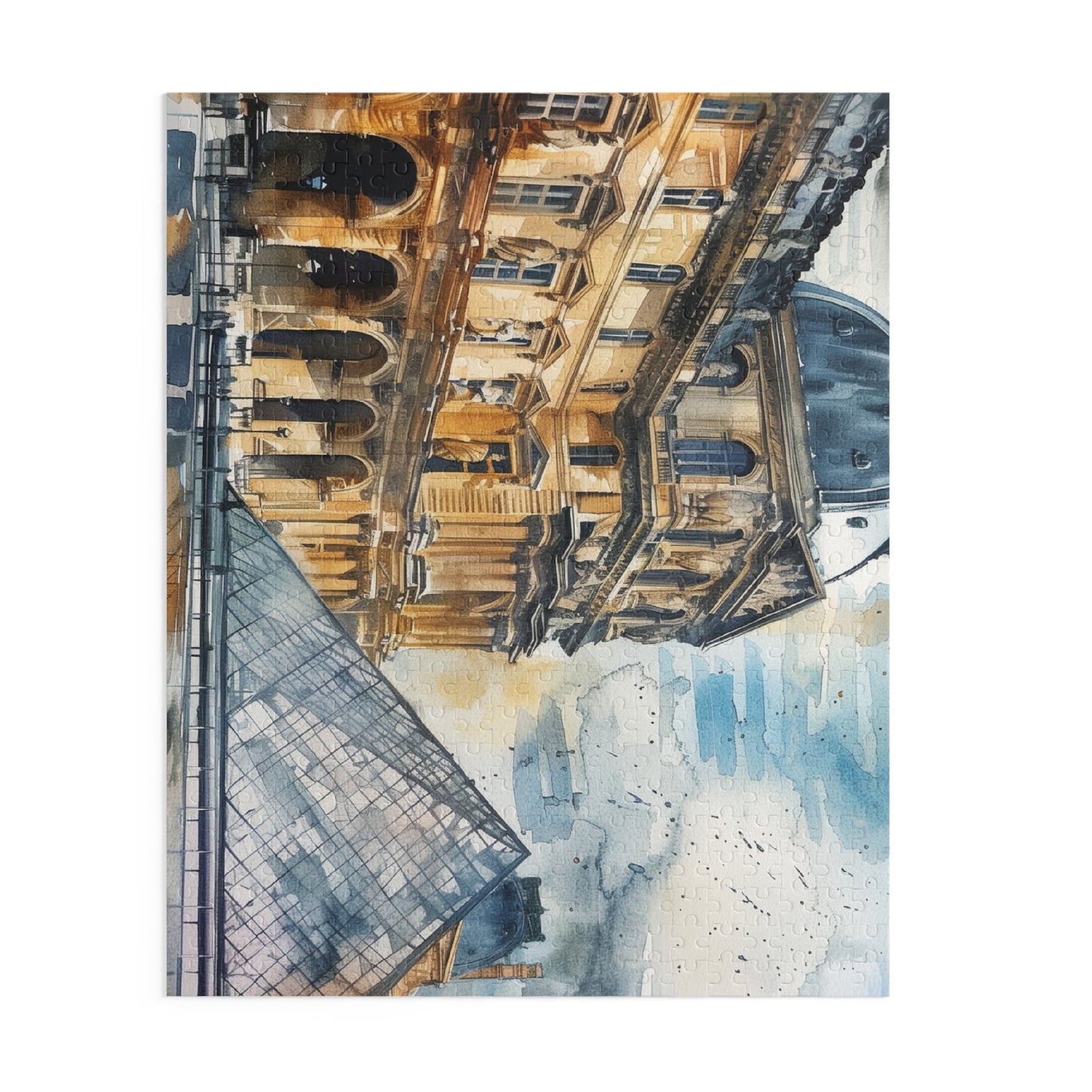 Paris Louvre Watercolor Jigsaw Puzzle