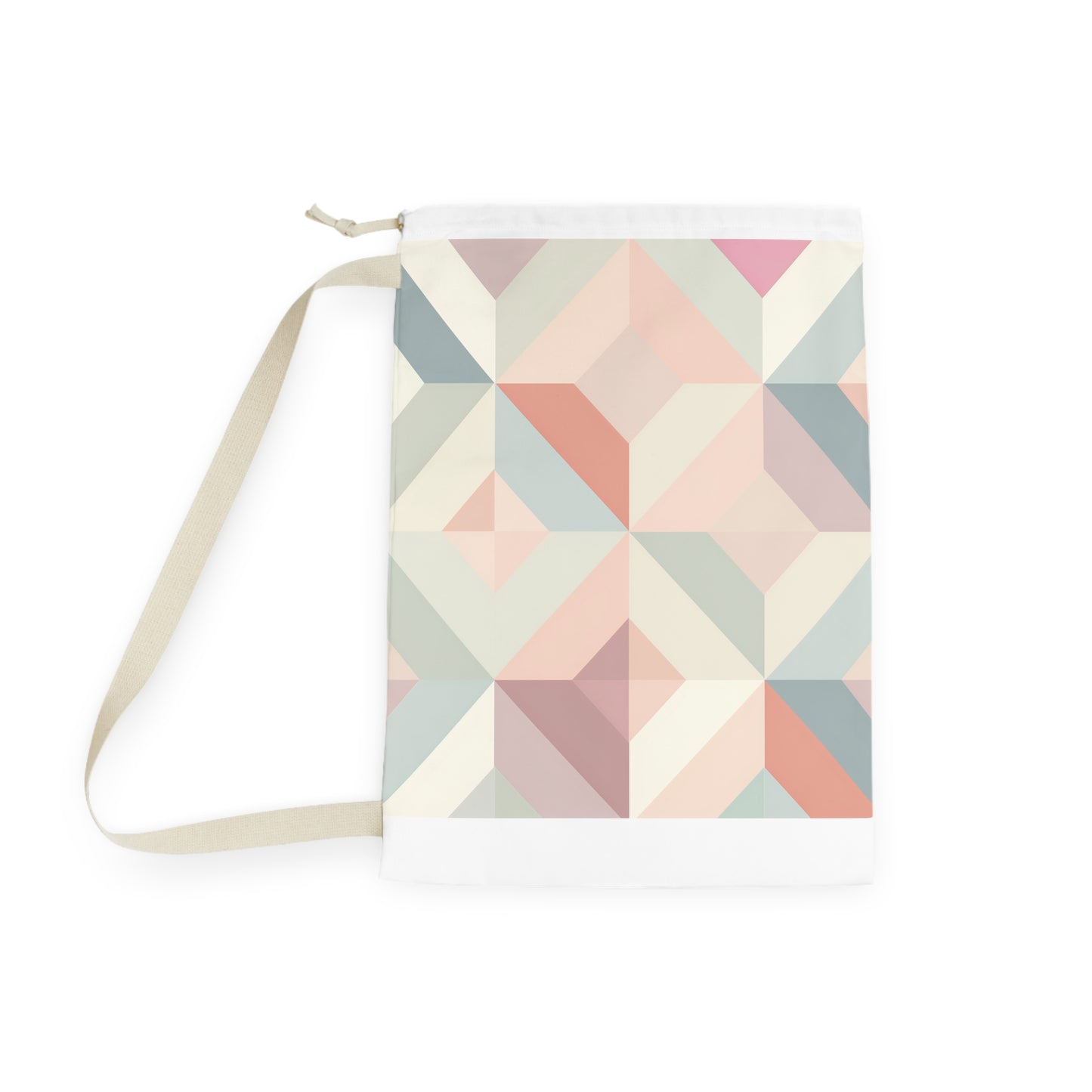 "Chic Pastel Geometrics Laundry Bag - Carry laundry in style with soft pattern in muted colors"