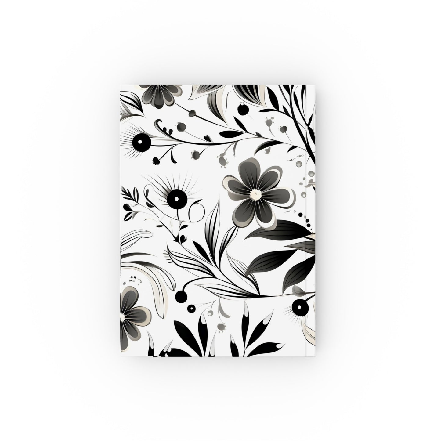 "Monochrome Patterns Designer's Sketchbook - Stylish black and white journal with modern curves, perfect for creatives"