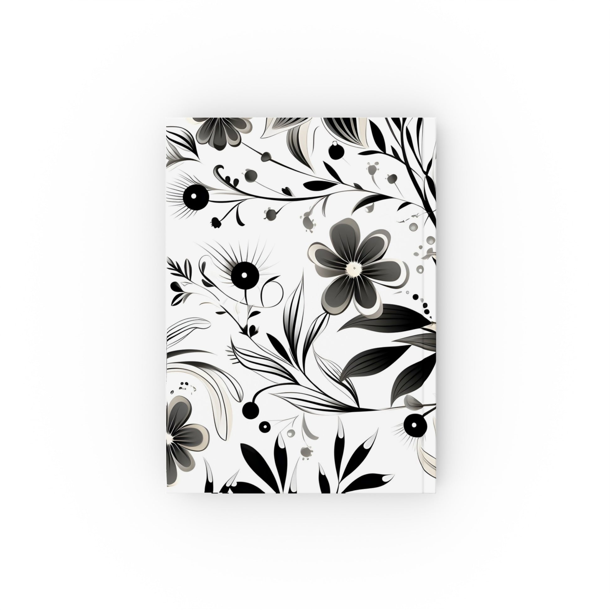 "Monochrome Patterns Designer's Sketchbook - Stylish black and white journal with modern curves, perfect for creatives"