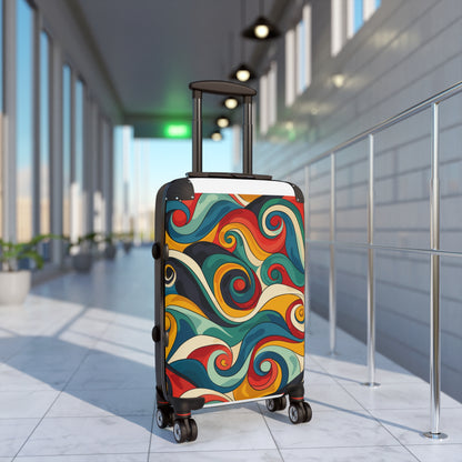 Retro Waves Vibrant Suitcase Pattern