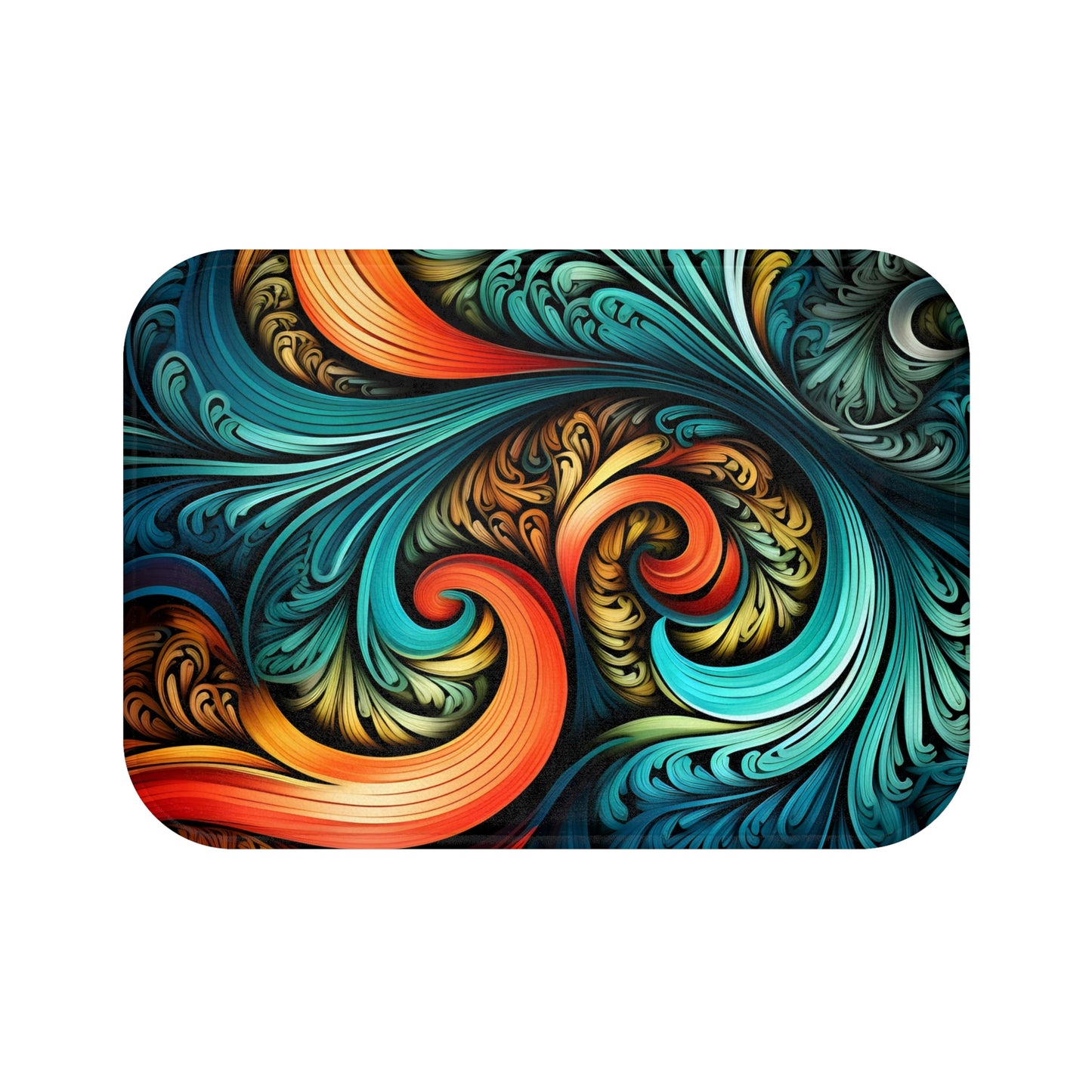 Fractal Fusion Bath Mat