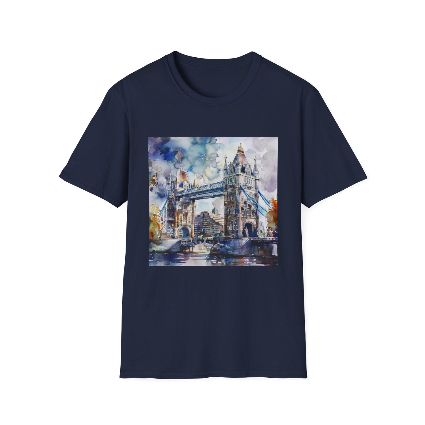 Watercolor Skyline: Tower Bridge London T-Shirt