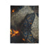 Lava Moth Resting on Burning Scroll — Plush Fleece Throw Blanket — Product Detail View 10