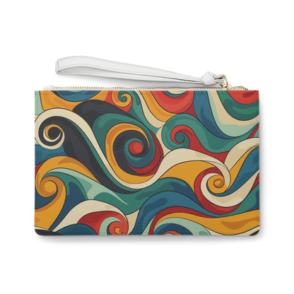 Retro Waves Clutch Bag