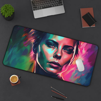 Charlize Theron Neon Watercolor Desk Mat | Desk Mat | Accessories, Back-to-School, Desk, Fall Bestsellers, Home & Living, Mouse pad, Mouse Pads, Mousepad, Seasonal Picks, Stationery, TikTok | Prints with Passion