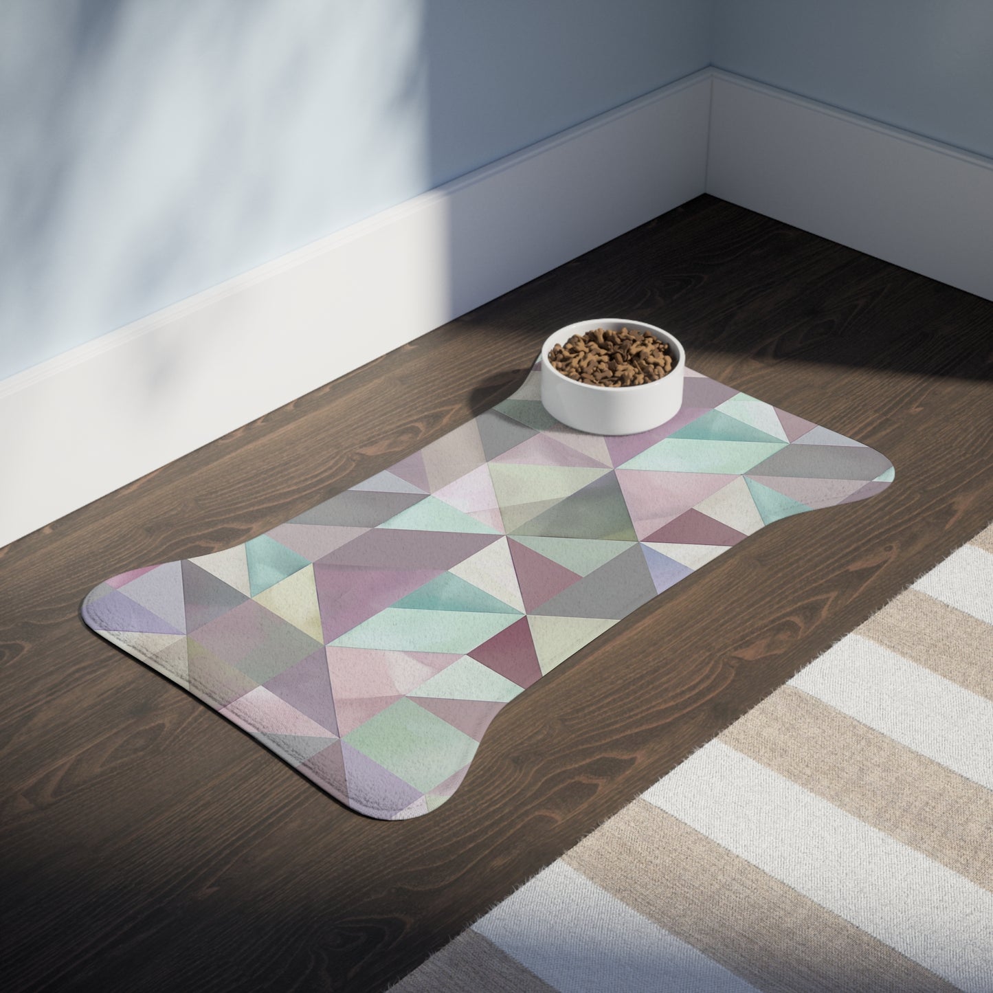 Chic Geometric Pet Feeding Mat