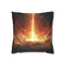Solar Sword Shattering the Sky — 40×40 Cushion Cover — Front 40×40 cm Square Cushion View