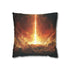 Solar Sword Shattering the Sky — 40×40 Cushion Cover — Front 40×40 cm Square Cushion View