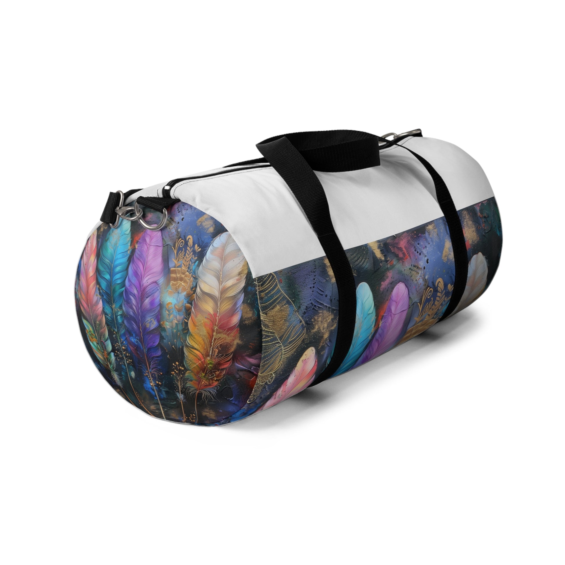 Bohemian Feather Duffel Collection | Duffle Bags | Accessories, All Over Print, AOP, Assembled in the USA, Assembled in USA, Bags, Duffle, Made in the USA, Made in USA | Prints with Passion