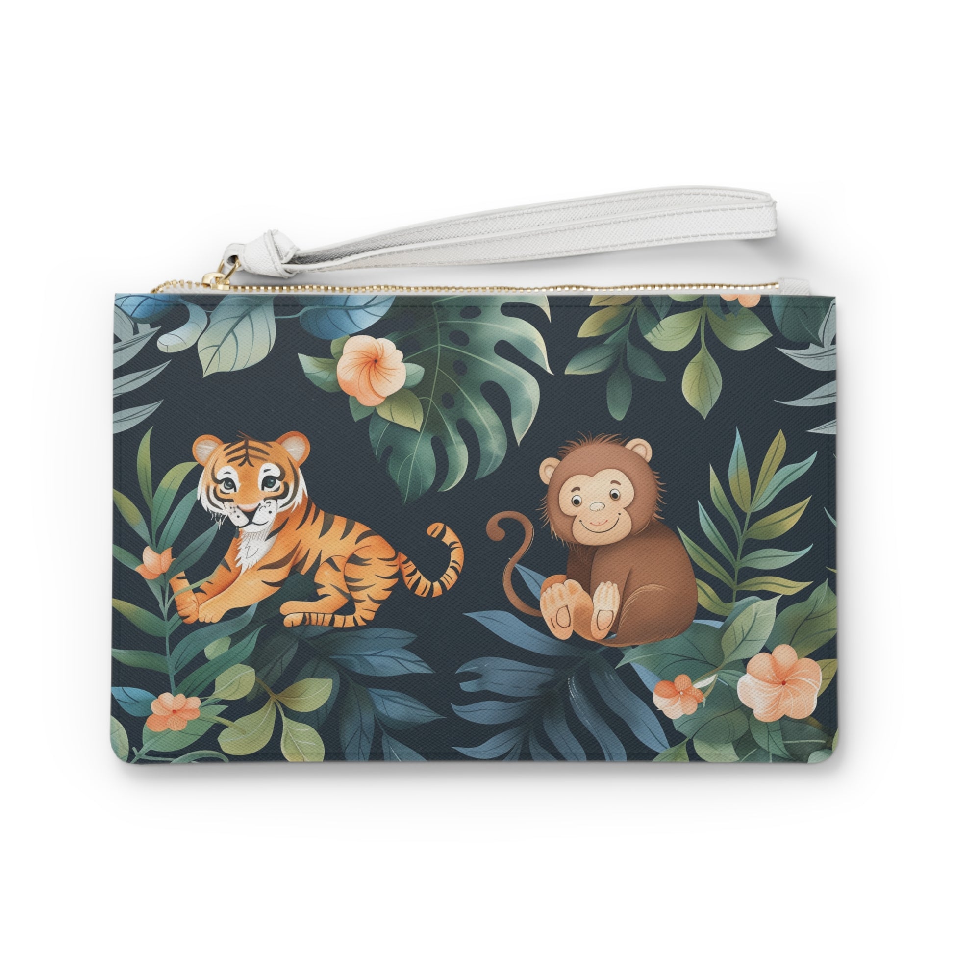 Wild Tiger Jungle Clutch | Clutch Bags | Accessories, All Over Print, AOP, Assembled in the USA, Assembled in USA, Bags, Made in the USA, Made in USA, Vegan | Prints with Passion