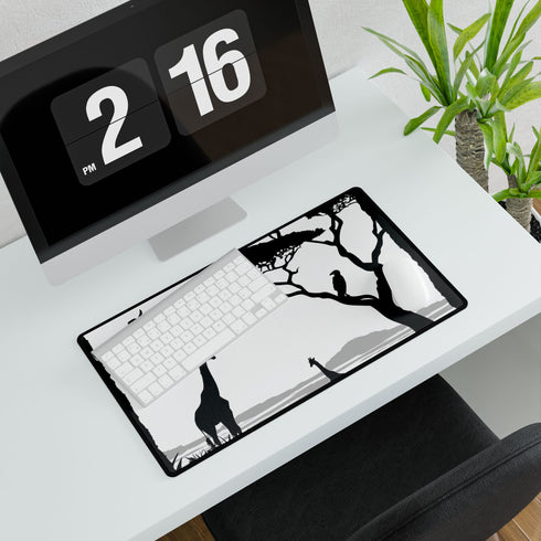 Woodland Deer & Pine Forest Silhouette — XL & XXL Desk Mat — Product Detail View 7
