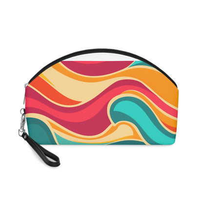 Retro Waves Makeup Bag: Vibrant, Seamless, Stylish | Makeup Bag | Accessories, All Over Print, AOP, Cosmetics, Pouches, Sublimation, Travel Accessories, With zipper | Prints with Passion