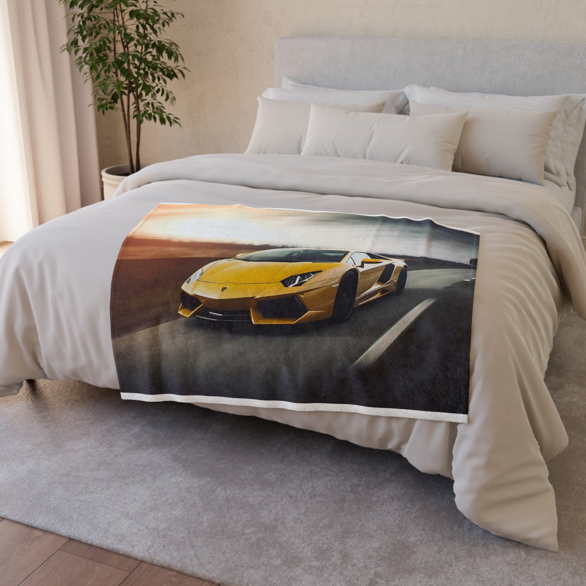 this blanket is sure to impress.

Indulge in the thrill of raw power and Italian design with our Lamborghini Unleashed Blanket. A sleek Lamborghini